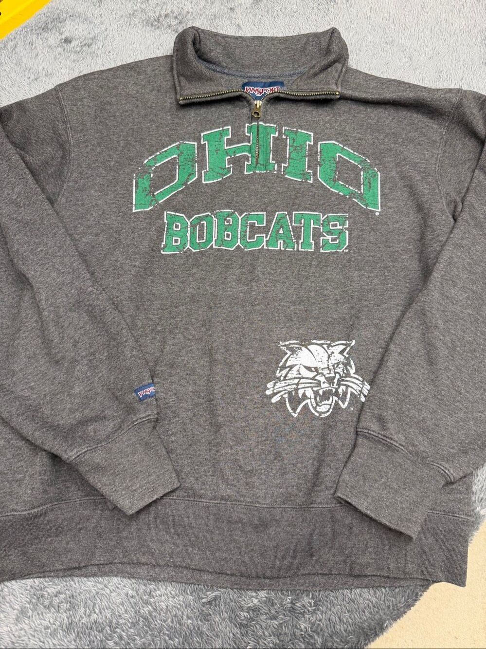 JanSport Ohio Bobcats 1/4 Zip Sweatshirt Size Men’s L